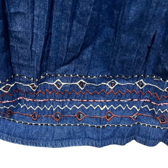 Vintage JM Collection Denim Skirt Maxi Long Womens Size M/L Western Cotton - Picture 7 of 7